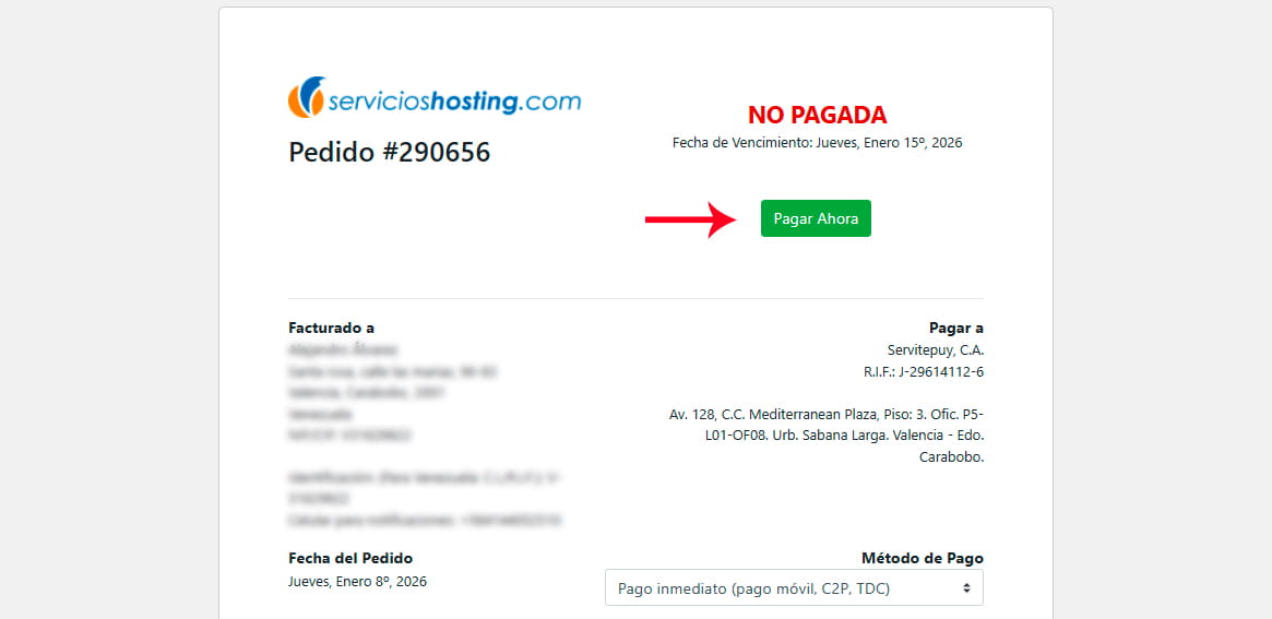 Botón de pago
